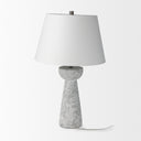 Julia 160L x 160W x 270H Gray Antique Painted Cement Table Lamp - Default Title