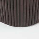 Terra 60L x 60W x 30H Dark Brown Wood Round Fluted Dining Table - Default Title