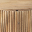 Terra 18L x 18W x 22H Light Brown Wood Fluted Round Side Table - Default Title