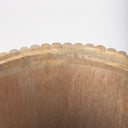 Terra 18L x 18W x 22H Light Brown Wood Fluted Round Side Table - Default Title