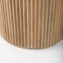 Terra 18L x 18W x 22H Light Brown Wood Fluted Round Side Table - Default Title
