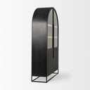 Sloan 855H Black Wood WBlack Metal Frame Arch Cabinet - Default Title