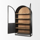 Sloan 855H Black Wood WBlack Metal Frame Arch Cabinet - Default Title