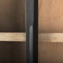 Sloan 855H Black Wood WBlack Metal Frame Arch Cabinet - Default Title