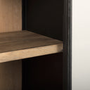 Sloan 855H Black Wood WBlack Metal Frame Arch Cabinet - Default Title