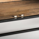 Sloan 855H Black Wood WBlack Metal Frame Arch Cabinet - Default Title