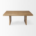 Grier 42 Square Light Brown Wood w Cane Coffee Table - Default Title