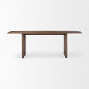 Grier 84 Medium Brown Wood w Cane Dining Table - Default Title