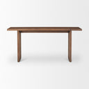 Grier 65 Medium Brown Solid Wood w Cane Console Table - Default Title