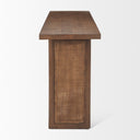 Grier 65 Medium Brown Solid Wood w Cane Console Table - Default Title