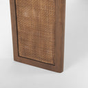 Grier 65 Medium Brown Solid Wood w Cane Console Table - Default Title