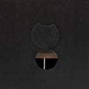 Sloan Black Wood WBlack Metal Frame Accent Cabinet - Default Title