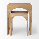 Chloe 200L x 200W x 240H Set of 2 Cottage Wood Nesting Accent Tables - Default Title