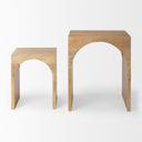 Chloe 200L x 200W x 240H Set of 2 Cottage Wood Nesting Accent Tables - Default Title