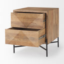 Cairo 220L x 220W x 260H Wood 2 Drawer Accent table - Default Title