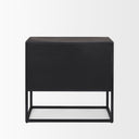 Sloan Black Wood WBlack Metal Frame Side Table - Default Title