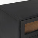 Sloan Black Wood WBlack Metal Frame Side Table - Default Title