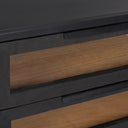 Sloan Black Wood WBlack Metal Frame Side Table - Default Title