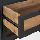 Sloan Black Wood WBlack Metal Frame Side Table - Default Title