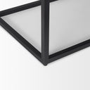 Sloan Black Wood WBlack Metal Frame Side Table - Default Title