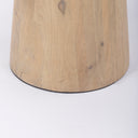 Maxwell 32 Round White Marble Tabletop w Blonde Wood Black Metal Accent Pedestal Bistro Table - Default Title