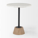 Maxwell Marble Top Pedestal EndSide Table - Default Title