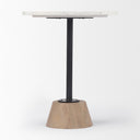 Maxwell Marble Top Pedestal EndSide Table - Default Title