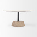 Maxwell Marble Top Pedestal Base Round Coffee Table - Default Title