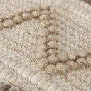 Caela BeigeBrown Wool Cotton and Felt Popcorn Stitch Square Pouf - Default Title