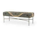 Avery I 55L x 17W Multi Colored Upholstered Patterned Seat Accent Bench - Default Title