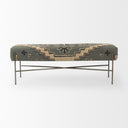 Avery I 55L x 17W Multi Colored Upholstered Patterned Seat Accent Bench - Default Title