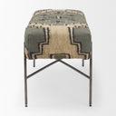 Avery I 55L x 17W Multi Colored Upholstered Patterned Seat Accent Bench - Default Title