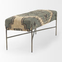 Avery I 55L x 17W Multi Colored Upholstered Patterned Seat Accent Bench - Default Title