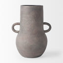 Armani 104H Brown-Gray Double Ear Ceramic Vase - Default Title