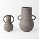 Armani 104H Brown-Gray Double Ear Ceramic Vase - Default Title
