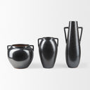 Kora Medium Dark Metallic Double Ear Vase - Default Title