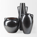 Kora Medium Dark Metallic Double Ear Vase - Default Title