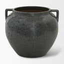 Kora Short Dark Metallic Double Ear Vase - Default Title