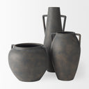 Kilian Short Brown-Gray Double Ear Vase - Default Title
