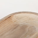 Carver Set of 2 Oblong White Washed Wood Footed Trays - Default Title
