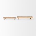 Carver Set of 2 Rectangular White Washed Wood Trays - Default Title