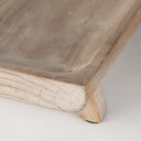 Carver Set of 2 Rectangular White Washed Wood Trays - Default Title