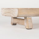 Carver Set of 2 Rectangular White Washed Wood Trays - Default Title