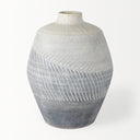 Blume 10H Off-White w Gray Textured Vase - Default Title