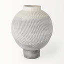 Blume 125H Off-White w Gray Textured Vase - Default Title
