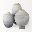 Blume 125H Off-White w Gray Textured Vase - Default Title