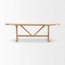 Viktor 94L Light Brown Solid Wood Dining Table - Default Title