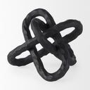 Wilhelm I Small 7L x 7W Black Metal Link Decor Object - Default Title