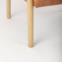 Ashton Brown Faux Leather w Light Wood Accent Chair - Default Title