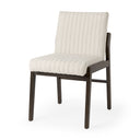 Tahoe Cream Fabric and Black-Brown Wood Dining Chair - Default Title